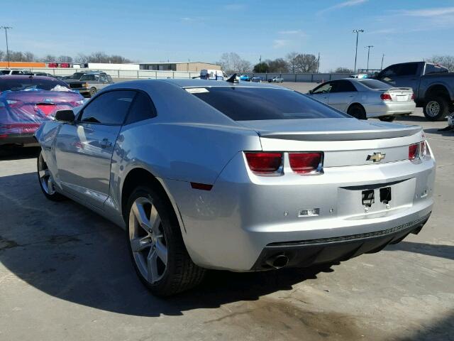 2G1FC1EV8A9187676 - 2010 CHEVROLET CAMARO LT SILVER photo 3