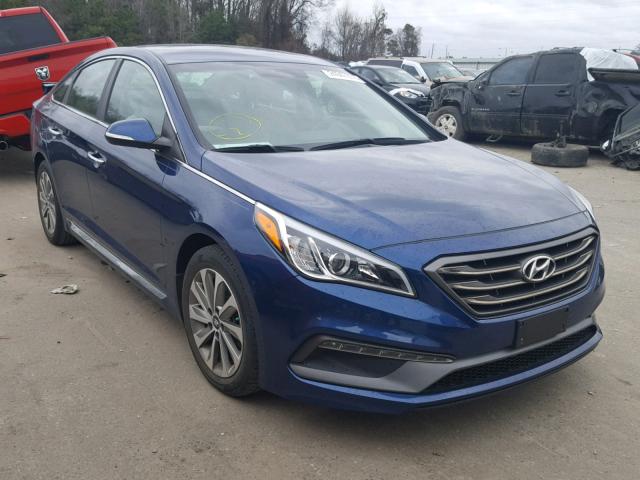 5NPE34AF6FH215871 - 2015 HYUNDAI SONATA SPO BLUE photo 1