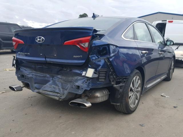 5NPE34AF6FH215871 - 2015 HYUNDAI SONATA SPO BLUE photo 4