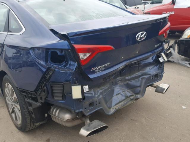 5NPE34AF6FH215871 - 2015 HYUNDAI SONATA SPO BLUE photo 9