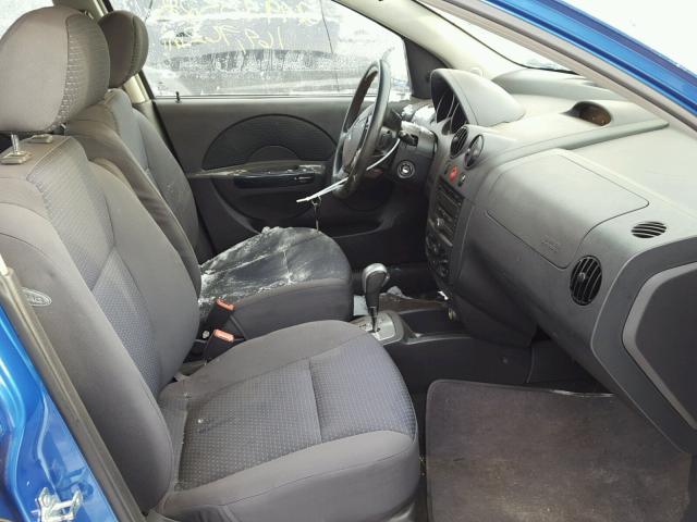 KL1TD66688B002862 - 2008 CHEVROLET AVEO BASE BLUE photo 5