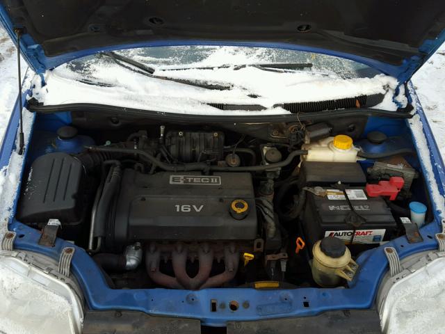 KL1TD66688B002862 - 2008 CHEVROLET AVEO BASE BLUE photo 7