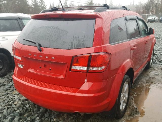 3C4PDCAB2DT503929 - 2013 DODGE JOURNEY SE RED photo 4