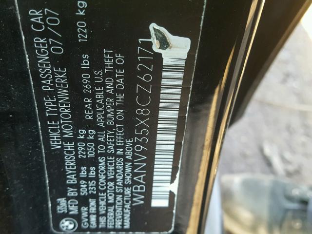 WBANV935X8CZ62171 - 2008 BMW 535 XI Gris foto 10