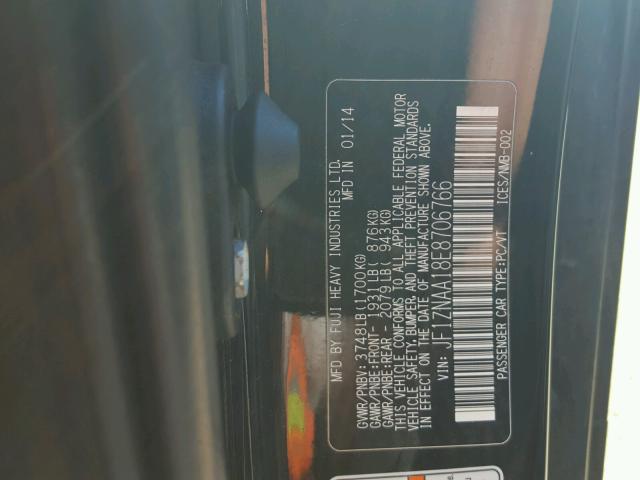 JF1ZNAA18E8706766 - 2014 TOYOTA SCION FR-S 黑色 照片 10