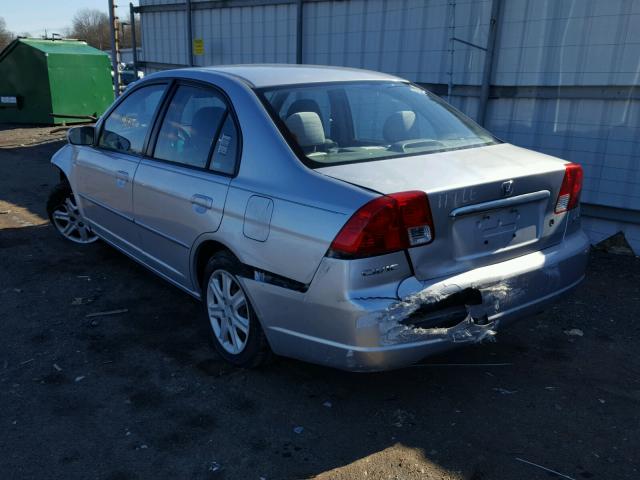 2HGES26753H616097 - 2003 HONDA CIVIC EX SILVER photo 3