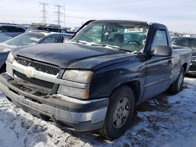 1GCEC14T55Z340514 - 2005 CHEVROLET SILVERADO BLUE photo 2