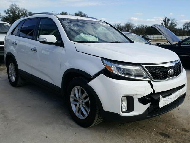 5XYKT4A65EG435978 - 2014 KIA SORENTO LX WHITE photo 1