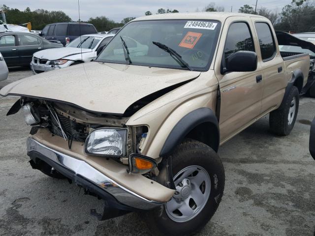 5TEGN92N84Z389831 - 2004 TOYOTA TACOMA DOU GOLD photo 2