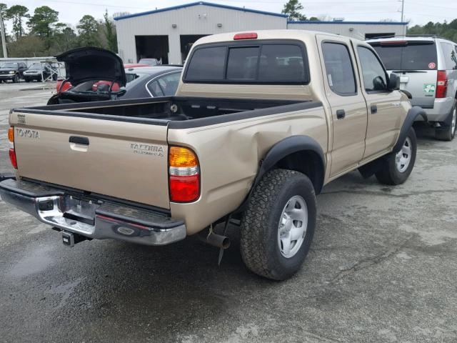 5TEGN92N84Z389831 - 2004 TOYOTA TACOMA DOU GOLD photo 4