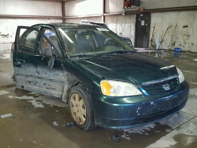 1HGES26731L041160 - 2001 HONDA CIVIC EX GREEN photo 1