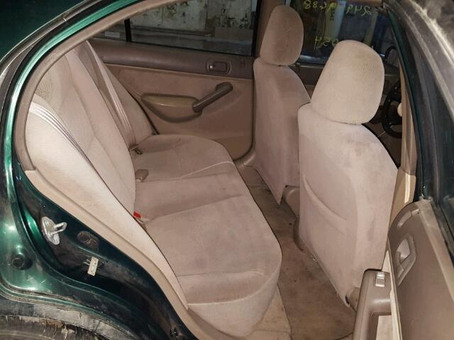 1HGES26731L041160 - 2001 HONDA CIVIC EX მწვანე ფოტო 6