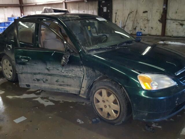 1HGES26731L041160 - 2001 HONDA CIVIC EX მწვანე ფოტო 9
