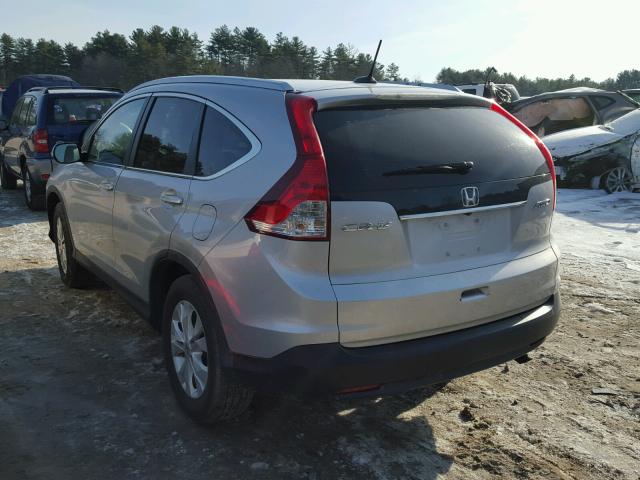 5J6RM4H70DL005928 - 2013 HONDA CR-V EXL SILVER photo 3