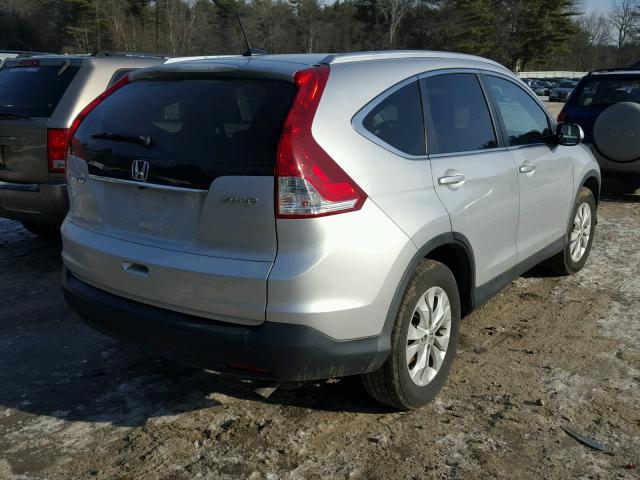 5J6RM4H70DL005928 - 2013 HONDA CR-V EXL SILVER photo 4