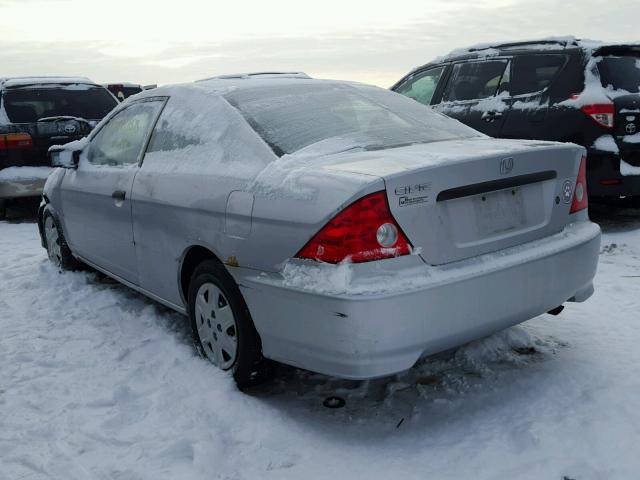 1HGEM22194L079122 - 2004 HONDA CIVIC DX V SILVER photo 3