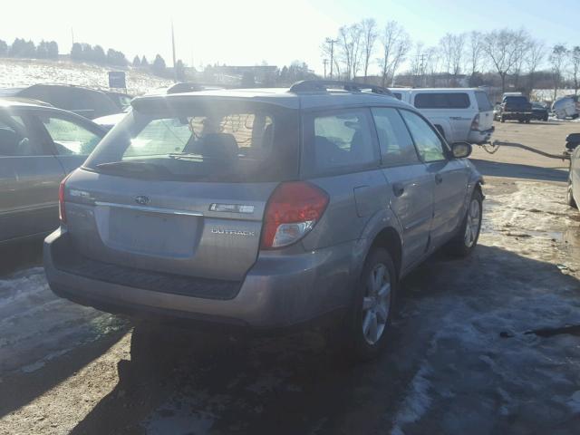 4S4BP61C697317586 - 2009 SUBARU OUTBACK 2. SILVER photo 4