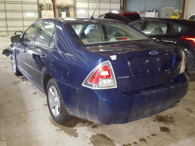 3FAHP07Z97R130023 - 2007 FORD FUSION SE BLUE photo 3