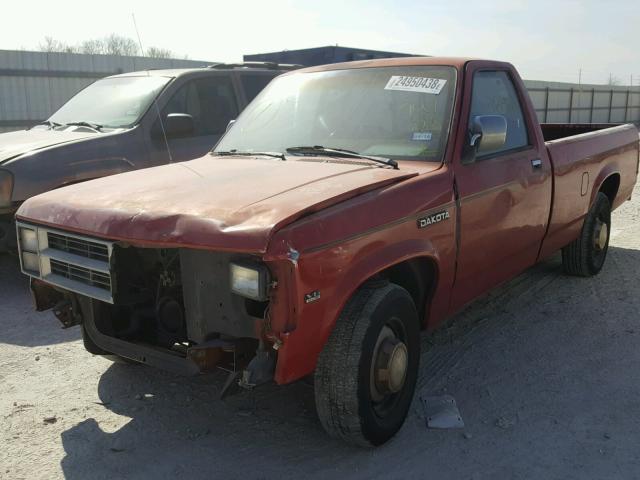 1B7GL26X0LS747998 - 1990 DODGE DAKOTA RED photo 2