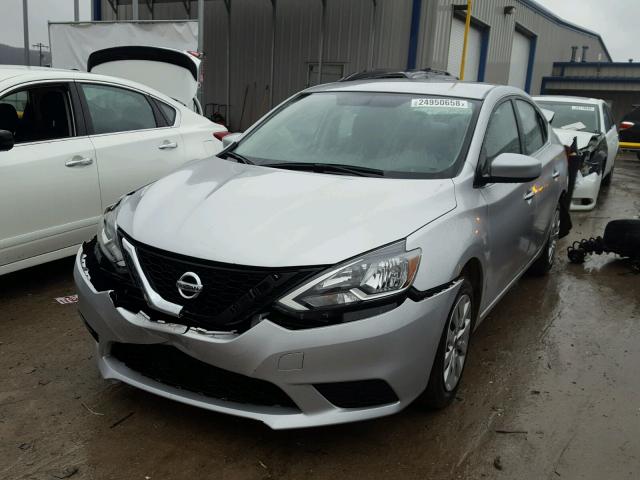 3N1AB7AP0HL643162 - 2017 NISSAN SENTRA S SILVER photo 2