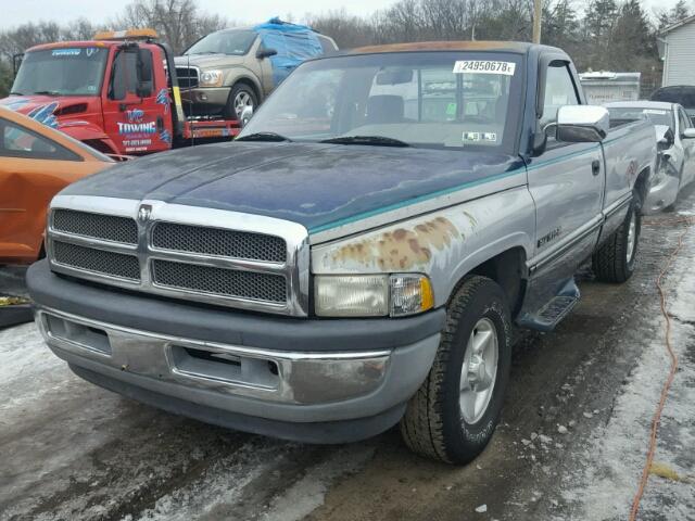 1B7HC16Y3TS713576 - 1996 DODGE RAM 1500 GREEN photo 2