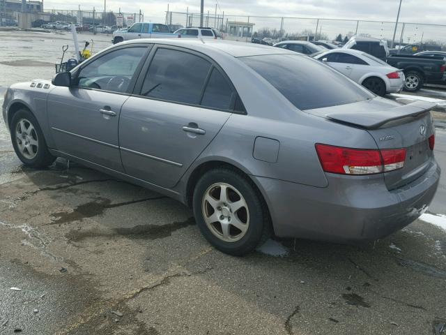 5NPET46C96H059792 - 2006 HYUNDAI SONATA GL GRAY photo 3