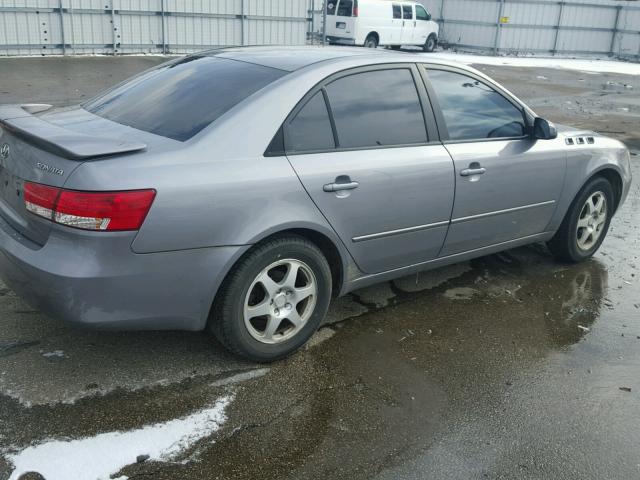 5NPET46C96H059792 - 2006 HYUNDAI SONATA GL GRAY photo 4