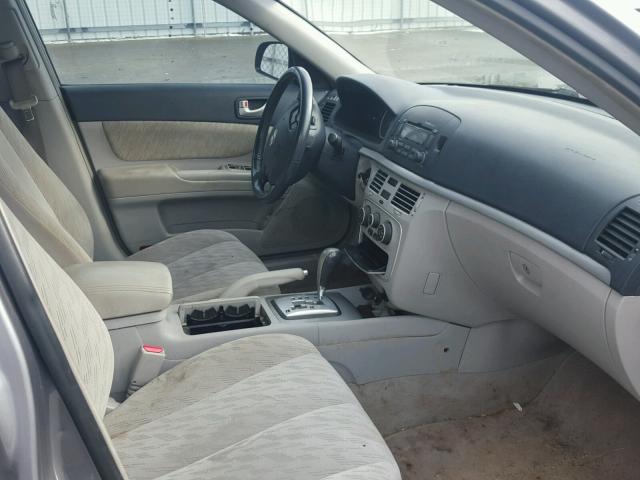 5NPET46C96H059792 - 2006 HYUNDAI SONATA GL GRAY photo 5