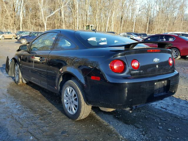 1G1AT18H897214937 - 2009 CHEVROLET COBALT LT BLACK photo 3