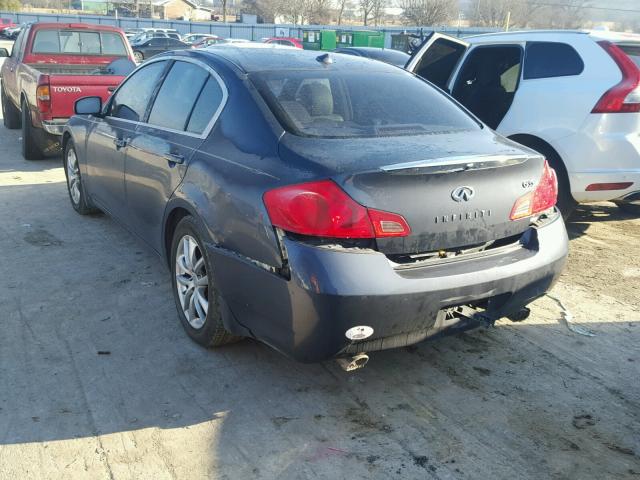 JNKBV61E68M214467 - 2008 INFINITI G35 BLUE photo 3