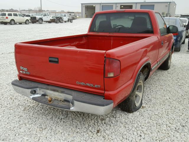 1GCCS1447YK148172 - 2000 CHEVROLET S TRUCK S1 RED photo 4