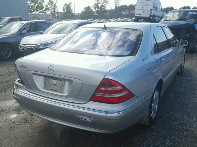 WDBNG70J81A137118 - 2001 MERCEDES-BENZ S 430 SILVER photo 4