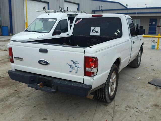 1FTYR10D37PA91753 - 2007 FORD RANGER WHITE photo 4