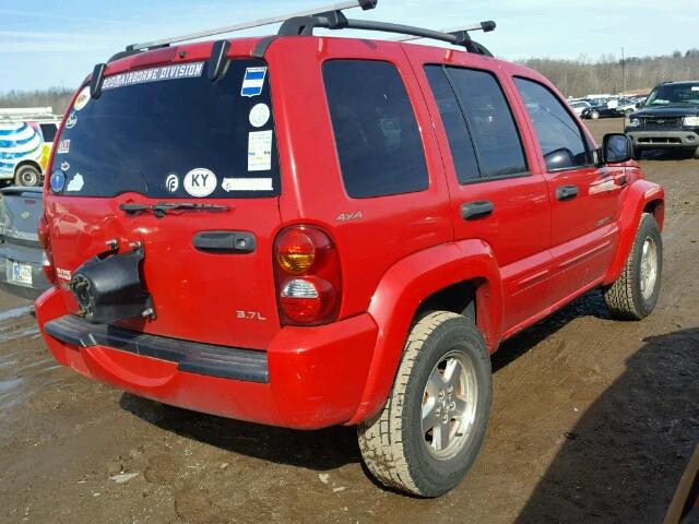 1J4GL58K12W128881 - 2002 JEEP LIBERTY LI RED photo 4