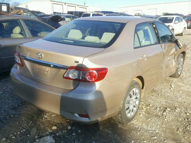 5YFBU4EE1CP023693 - 2012 TOYOTA COROLLA BA GOLD photo 4