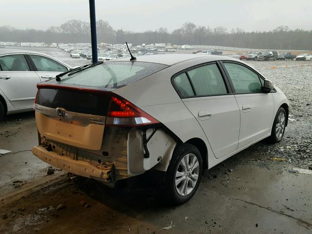 JHMZE2H72CS001034 - 2012 HONDA INSIGHT EX WHITE photo 4