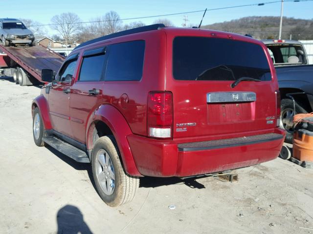 1D8GU58K08W108084 - 2008 DODGE NITRO SLT RED photo 3