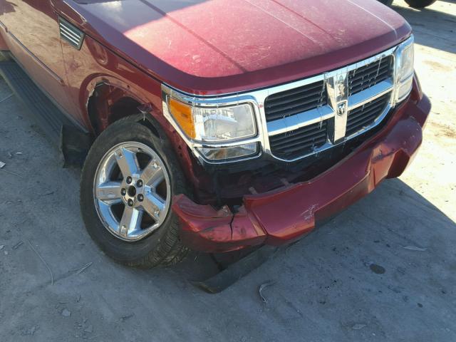 1D8GU58K08W108084 - 2008 DODGE NITRO SLT RED photo 9