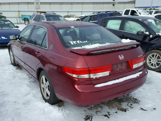 1HGCM56623A037187 - 2003 HONDA ACCORD EX BURGUNDY photo 3