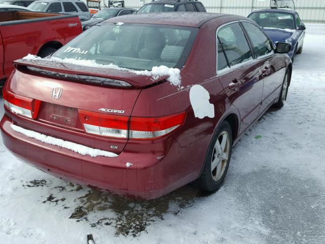 1HGCM56623A037187 - 2003 HONDA ACCORD EX BURGUNDY photo 4