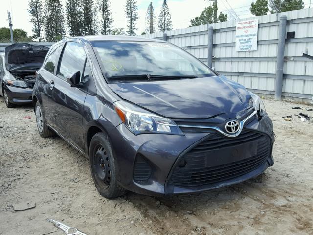 VNKJTUD31FA023515 - 2015 TOYOTA YARIS GRAY photo 1