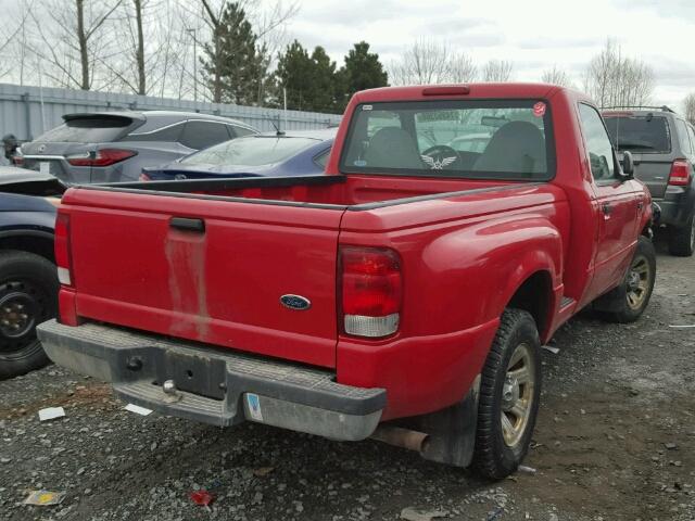 1FTYR10U3YPA14852 - 2000 FORD RANGER RED photo 4