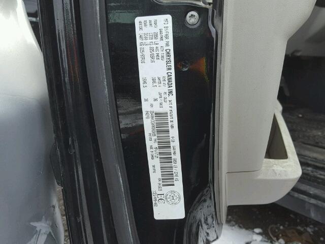 2D4RN4DE0AR302095 - 2010 DODGE GRAND CARA BLACK photo 10