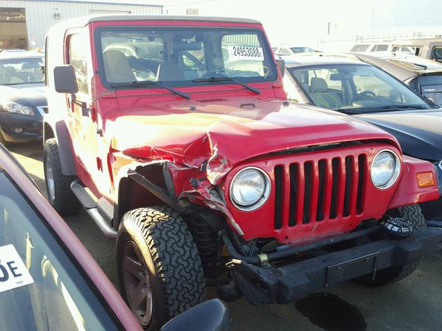 1J4FA49S4YP749142 - 2000 JEEP WRANGLER / RED photo 1