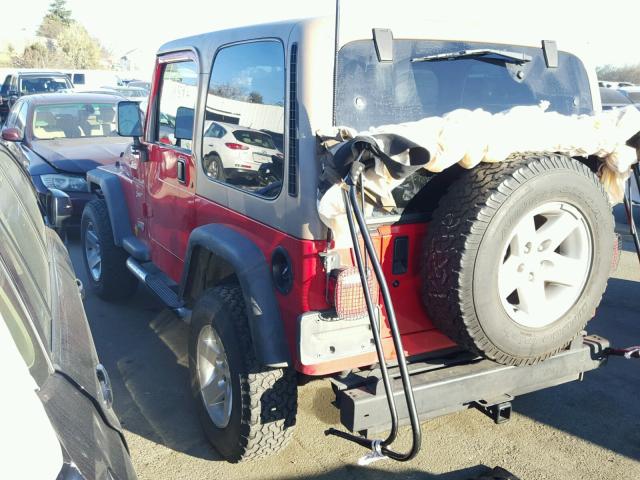 1J4FA49S4YP749142 - 2000 JEEP WRANGLER / RED photo 3