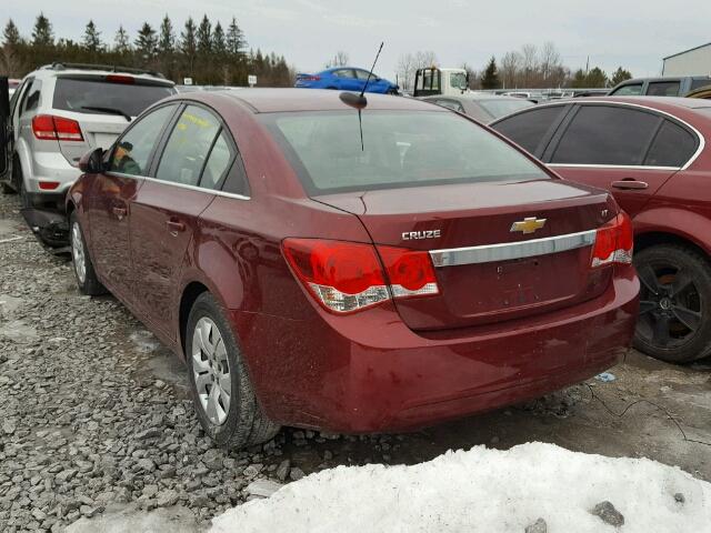 1G1PC5SB3F7249581 - 2015 CHEVROLET CRUZE LT RED photo 3