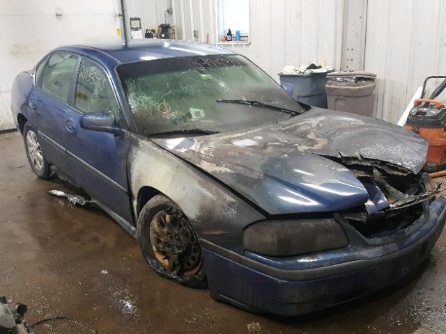 2G1WF52E839137186 - 2003 CHEVROLET IMPALA BLUE photo 1