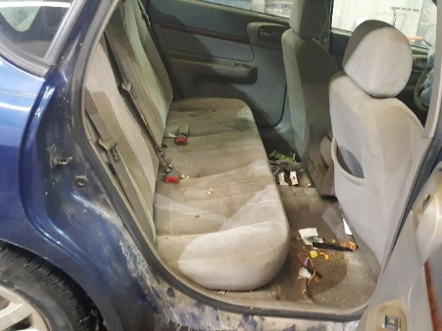 2G1WF52E839137186 - 2003 CHEVROLET IMPALA BLUE photo 6