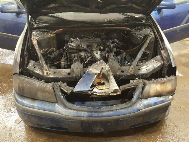 2G1WF52E839137186 - 2003 CHEVROLET IMPALA BLUE photo 7