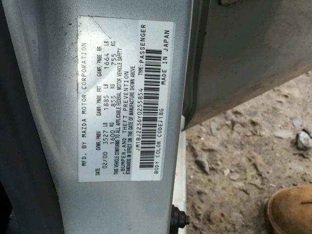 JM1BJ2236Y0255854 - 2000 MAZDA PROTEGE ES 银色 照片 10